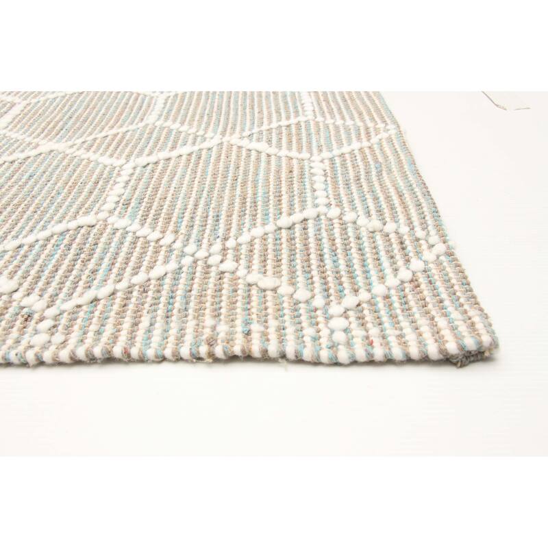 ECARPETGALLERY Braid weave Sienna Brown Wool Rug - 5'1 x 7'7