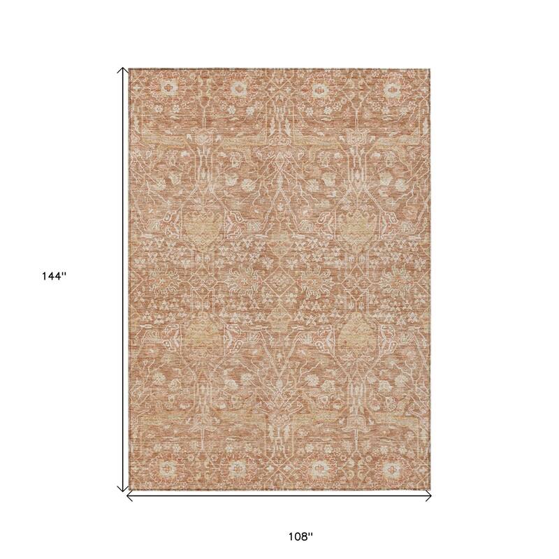 HomeRoots Floral Transitional Rectangle Outdoor Rug