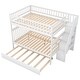 preview thumbnail 7 of 7, 3 in 1 Full Over Full Bunk Bed with Trundle and Stairway