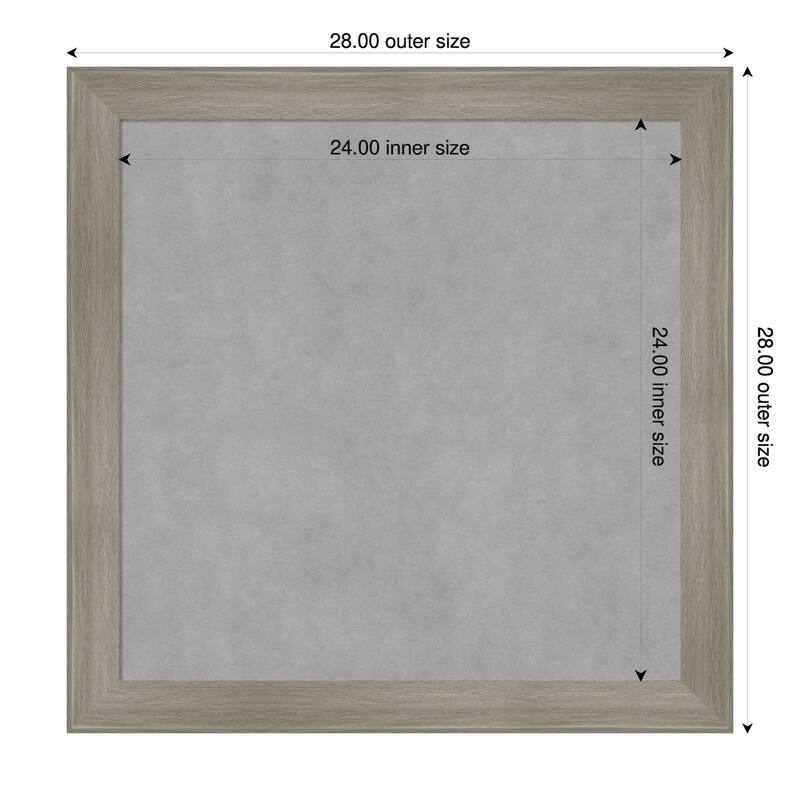 Amanti Art Grand Cherry Narrow Framed - 28 x 28 in - Grand Greywash Narrow