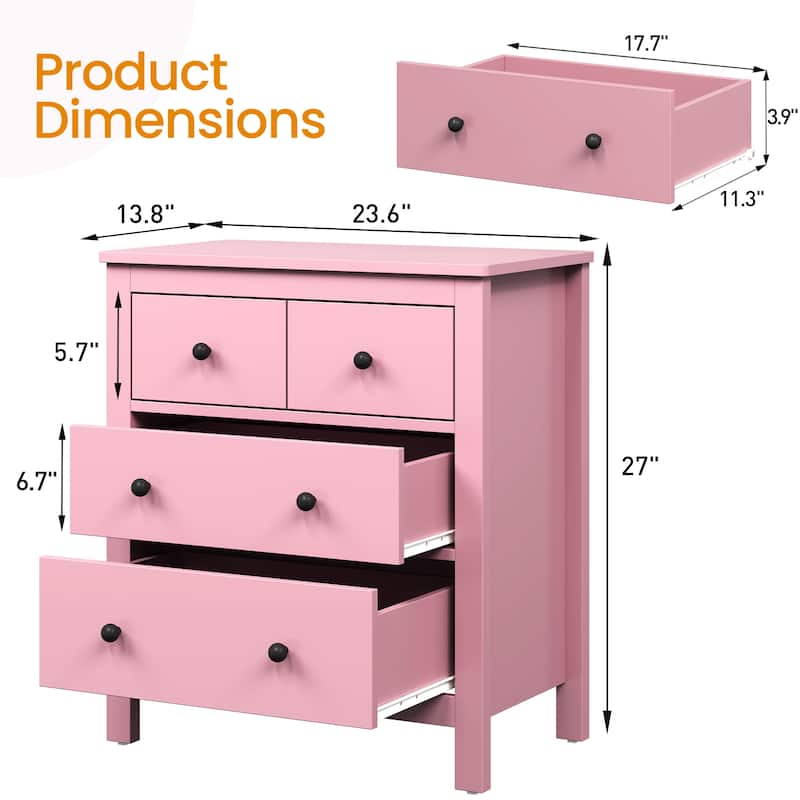 3-Drawer Dresser for Bedroom, Living Room & Entryway