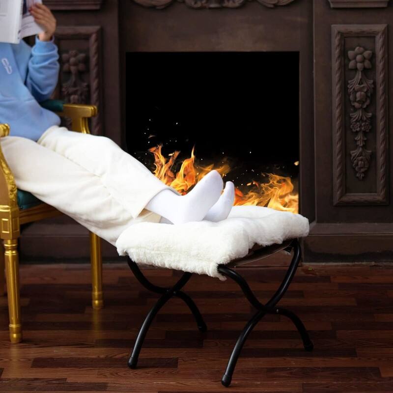 Upholstered Morden Folding Footstool for Home