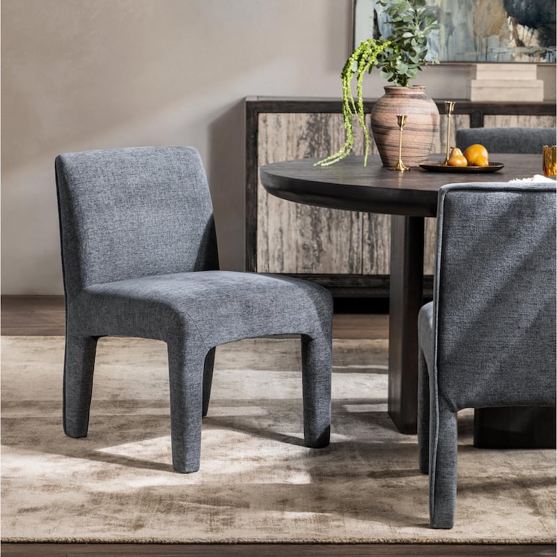 Classic Home Branzon Upholstered Fabric Dining Chair - Blue Haze
