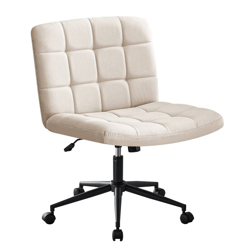 Home Office Desk Chair with Wheels, Armless Desk Chair, Adjustable Height 360° Rolling Swivel Computer Chairs