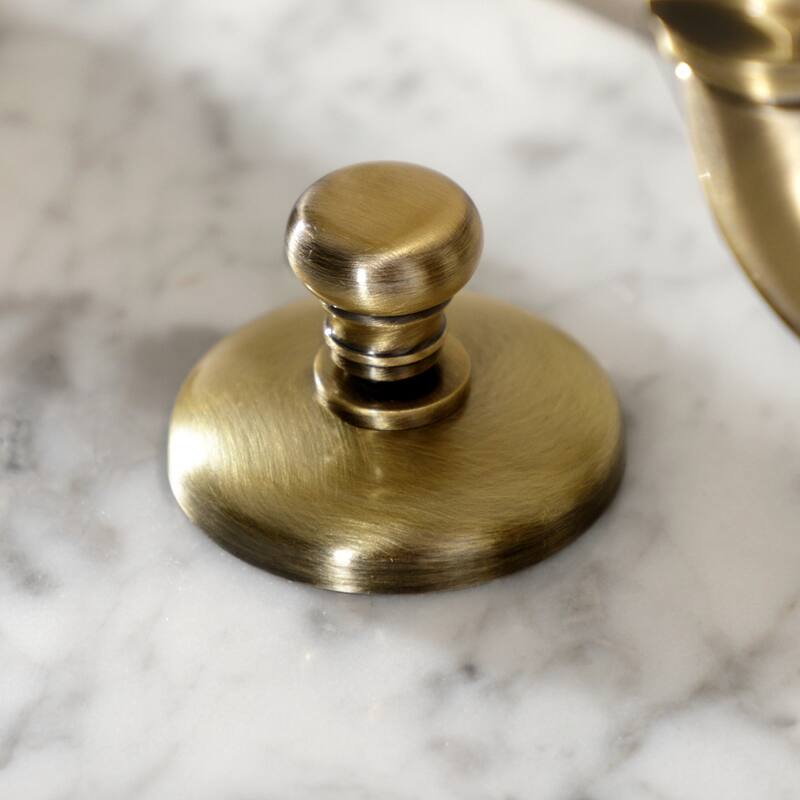 French Country Bridge Bathroom Faucet with Brass Pop-Up