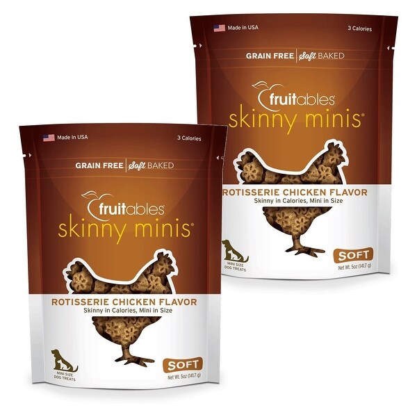 Fruitables Skinny Minis Rotisserie Chicken 5 oz Chewy Dog Treats 2 Pack. Opens flyout.