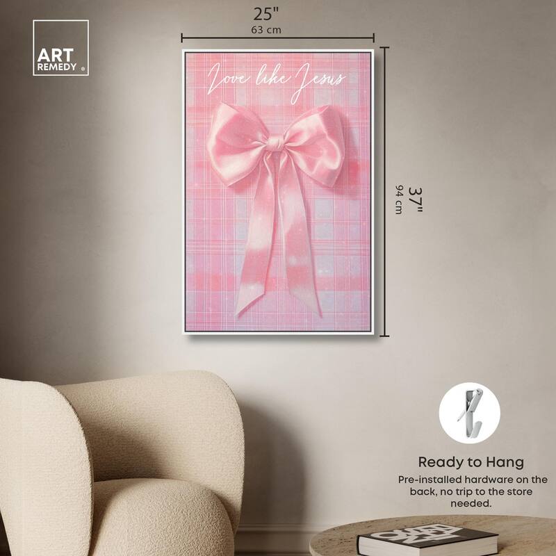 Love Like Jesus Bow Canvas by Art Remedy