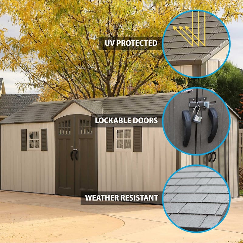 Lifetime 20 Ft. x 8 Ft. Outdoor Storage Shed