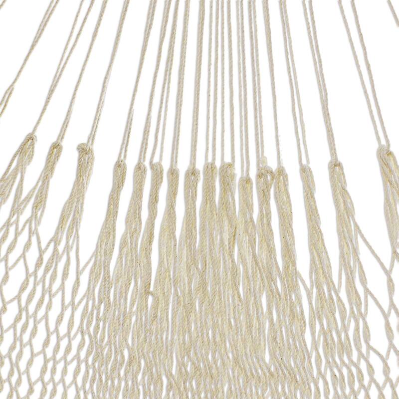 Novica Handmade Ivory Cascade Cotton Rope Hammock (Double)