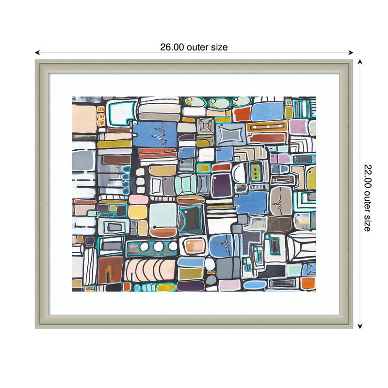 Kate and Laurel Framed Art Newsprint Horizontal by Leah Nadeau