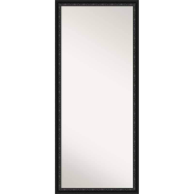 Downton Non-Beveled Framed Full-Length Floor Leaner Mirror - Downton Black - 28 x 64 in
