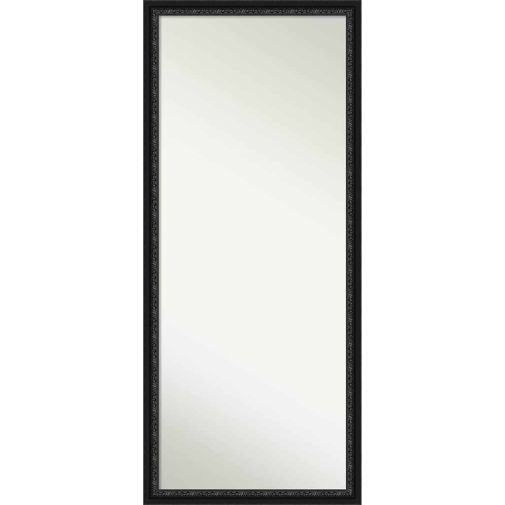 Downton Non-Beveled Framed Full-Length Floor Leaner Mirror - Downton Black - 28 x 64 in