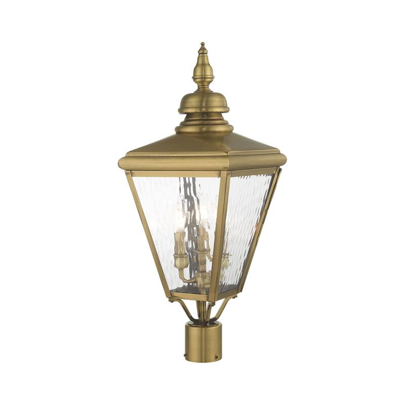 Livex Lighting Cambridge 3 Light 26-3/4" High Outdoor Single Head Post