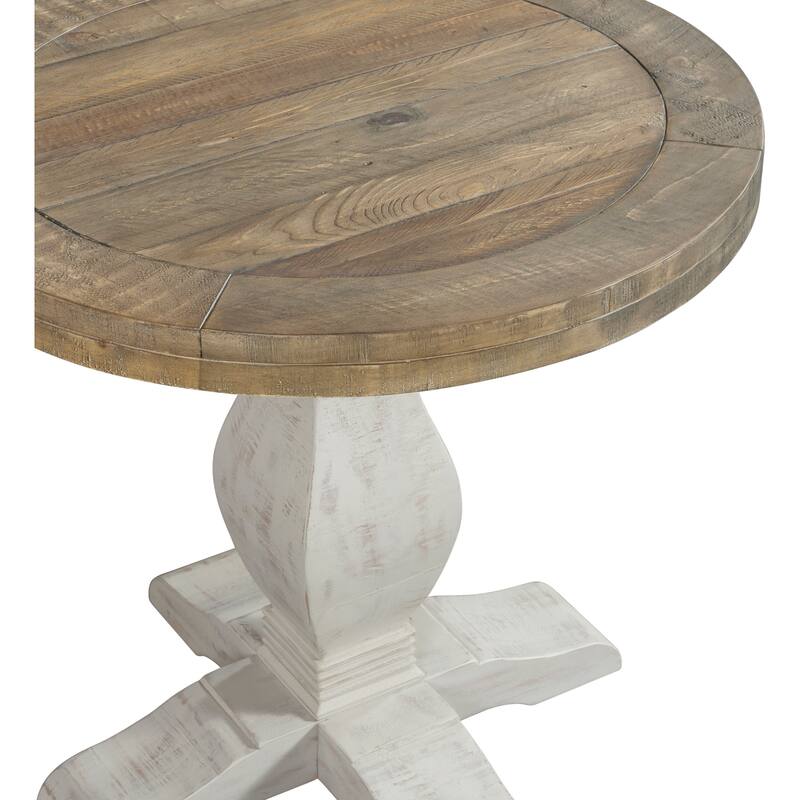 Napa 26" Wide Solid Wood Round End Table