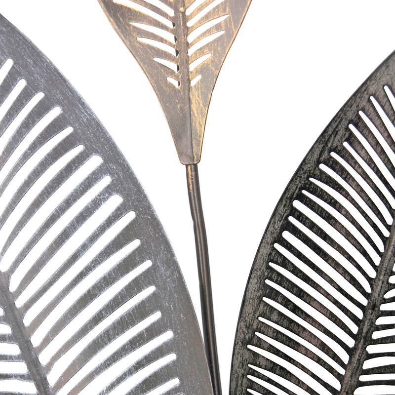 FirsTime & Co. Antique Gold & Metal Metallic Leaves Wall Decor Set