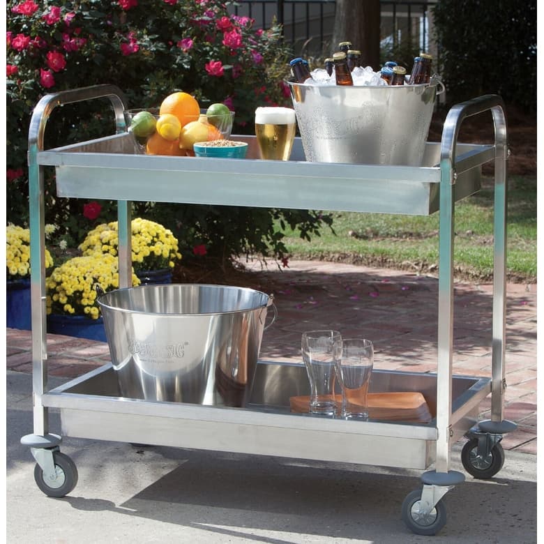 Bayou Classic® Stainless Steel Serving Cart - 30"h x 35"w x 19"d