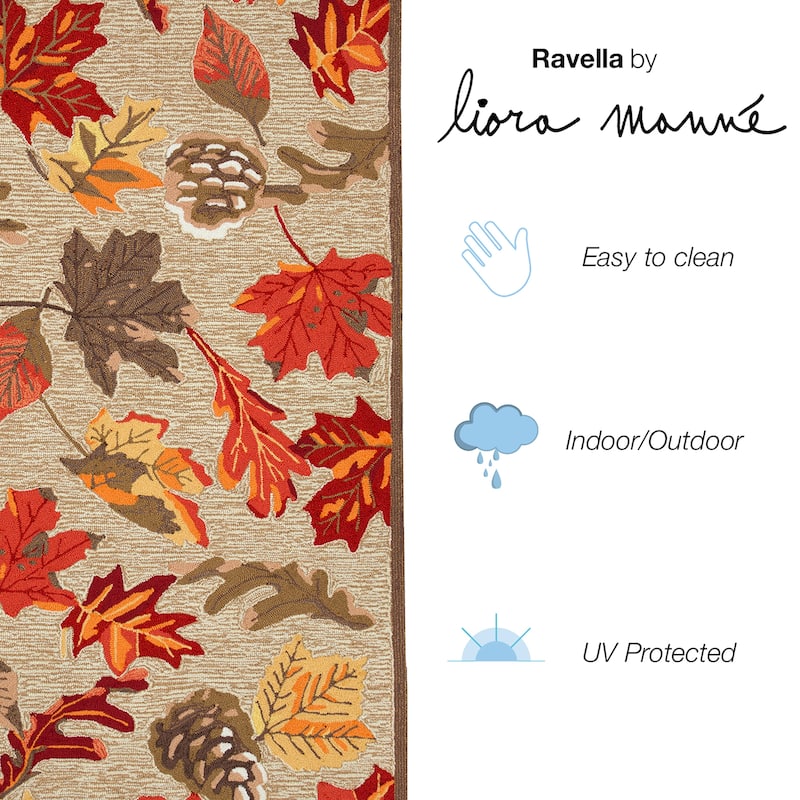 Liora Manne Ravella Falling Leaves Indoor/Outdoor Rug