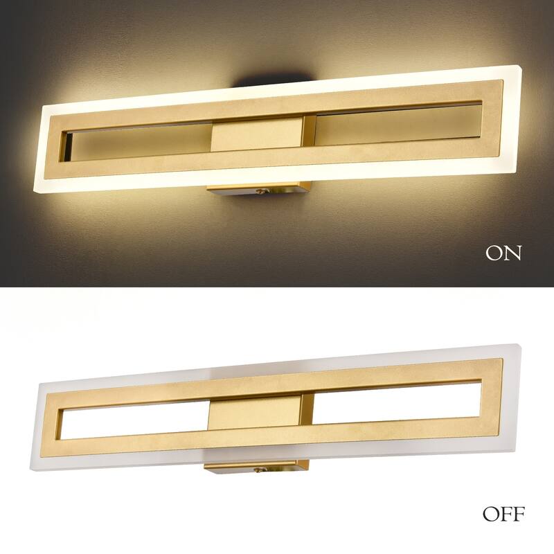 Manarola Modern LED Bathroom Vanity Light Brass Wall Sconce , Vanity Light
