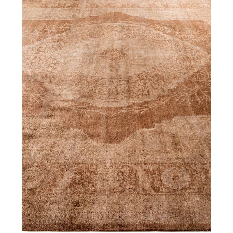 Overdyed One-of-a-Kind Hand-Knotted Area Rug - Brown - 9' 4" x 12' 5"