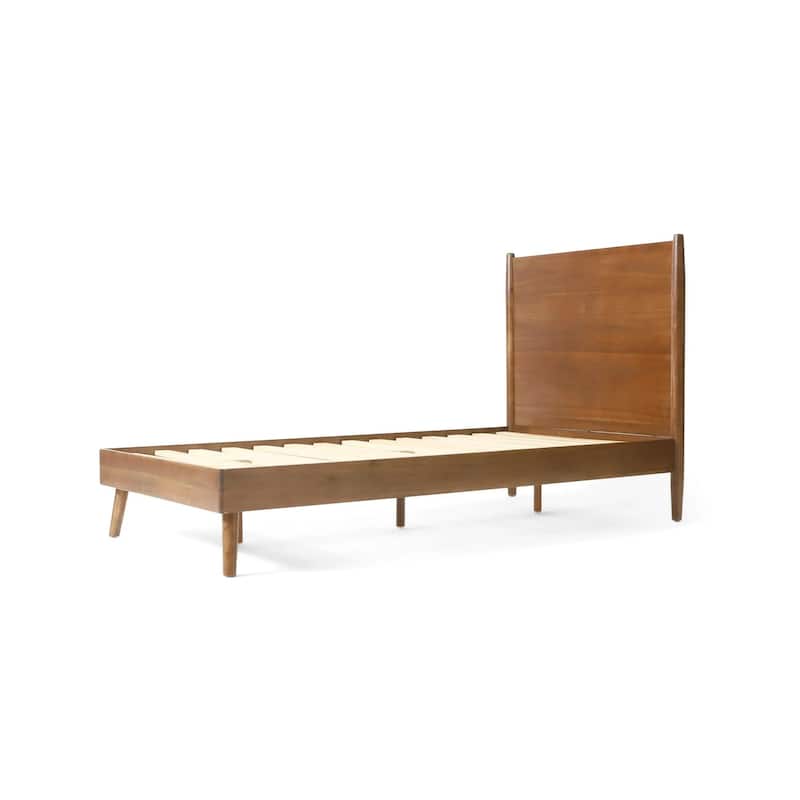 Christopher Knight Home - Cohron Mid-Century Solid Wood Full Platform Bed with Sleek Splayed Legs