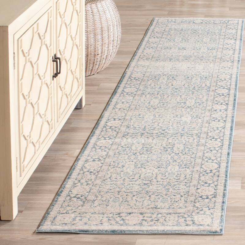 SAFAVIEH Archive Elfi Distressed Vintage Boho Oriental Rug - 2'2" x 8' Runner - Blue/Grey