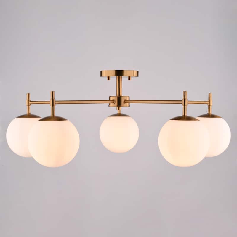 Vaxcel Lighting C0297 Armitage 5 Light 32" Wide Semi-Flush Ceiling