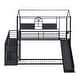 preview thumbnail 3 of 5, Metal Bunk Bed with Slide and Playhouse Design - Twin Over Twin, Sturdy Steel Construction