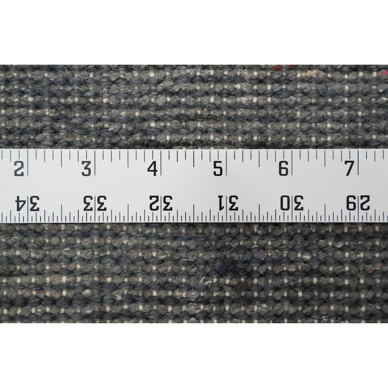Hand Knotted Oriental 100% Wool Carpet Modern Stripe Oranges & Rust Gabbeh Area Rug - 6' 6'' X 4' 7''