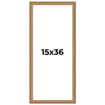 15x36 Frame Red Solid Wood Picture Frame Width 1.75 Inches | Interior Frame Depth 1 13/16 Inches