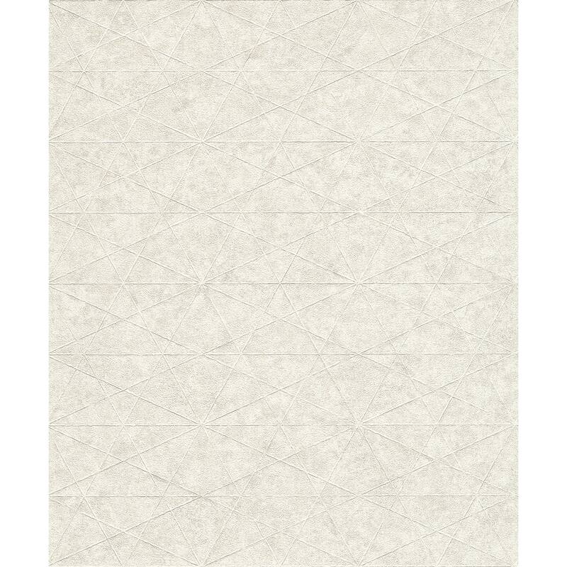 Advantage Seth White Triangle Wallpaper - 20.9 x 396 x 0.025