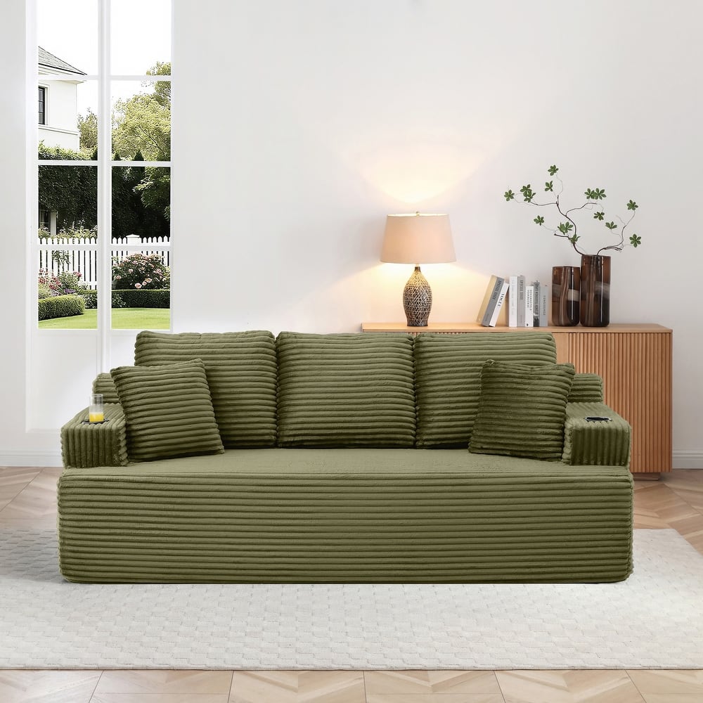 86.2''Boneless Sofa Couch with 2 Pillows Extra