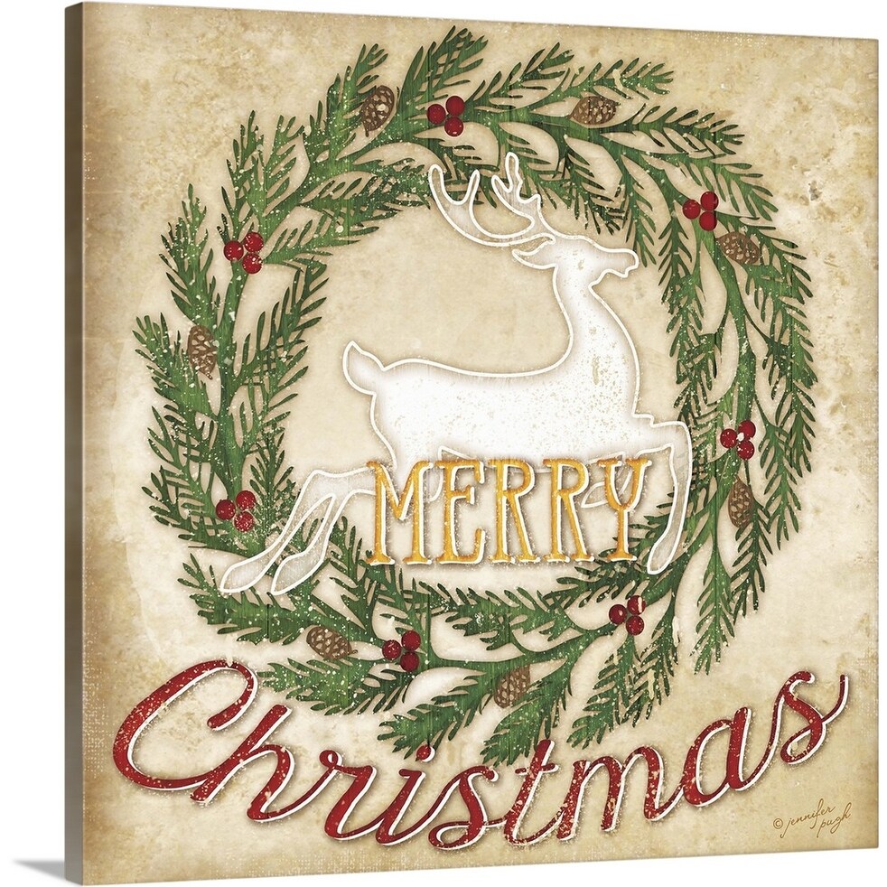 Shop Merry Christmas Canvas Wall Art Overstock 16891637