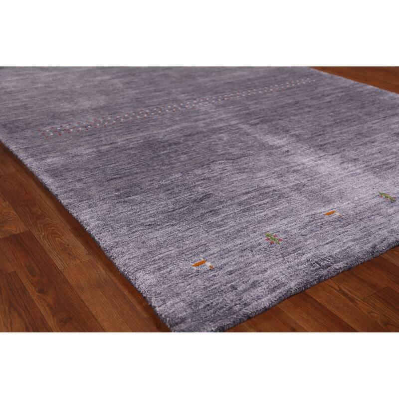 Hand Knotted Oriental 100% Wool Carpet Tribal Animal Pictorial Multi-Colored Gabbeh Area Rug - 7' 6'' X 5' 4''