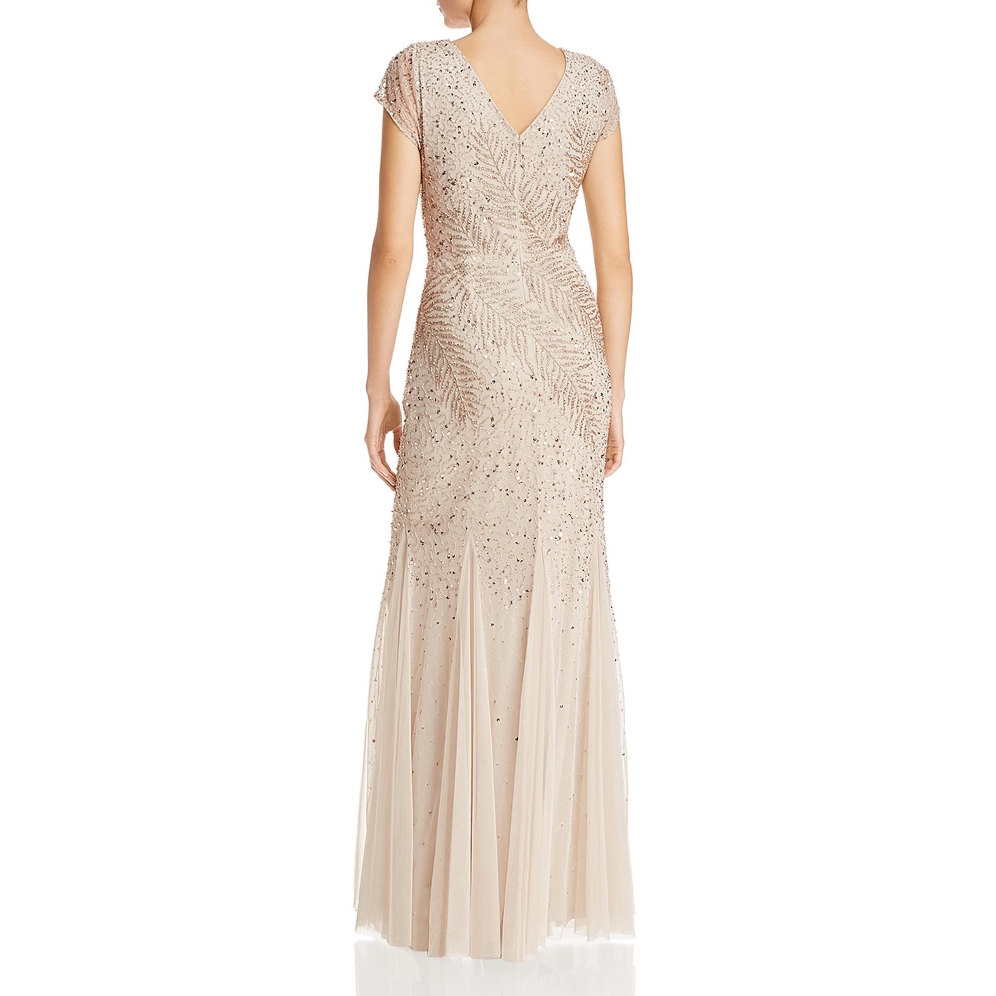 papell boutique evening beaded dress