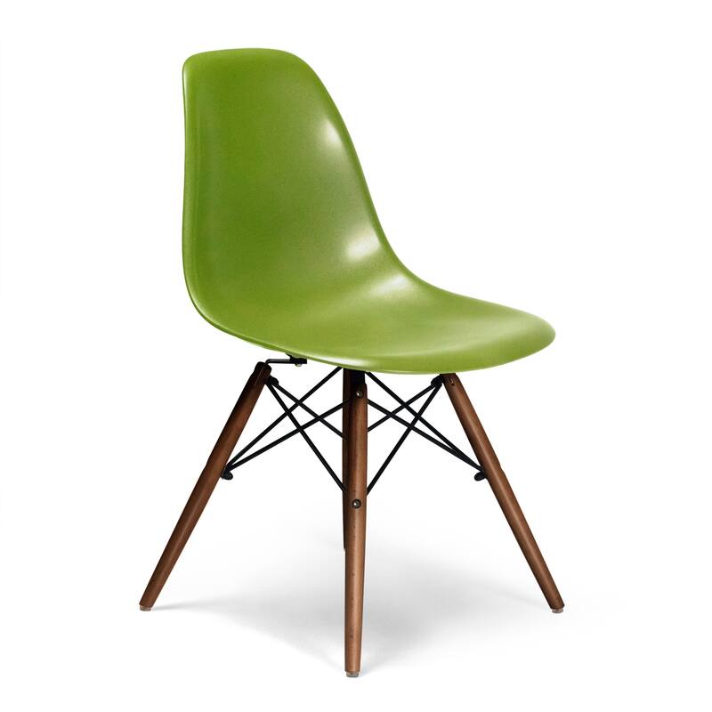 Paris-2 Side Chairs with Walnut Legs (Set of 2)