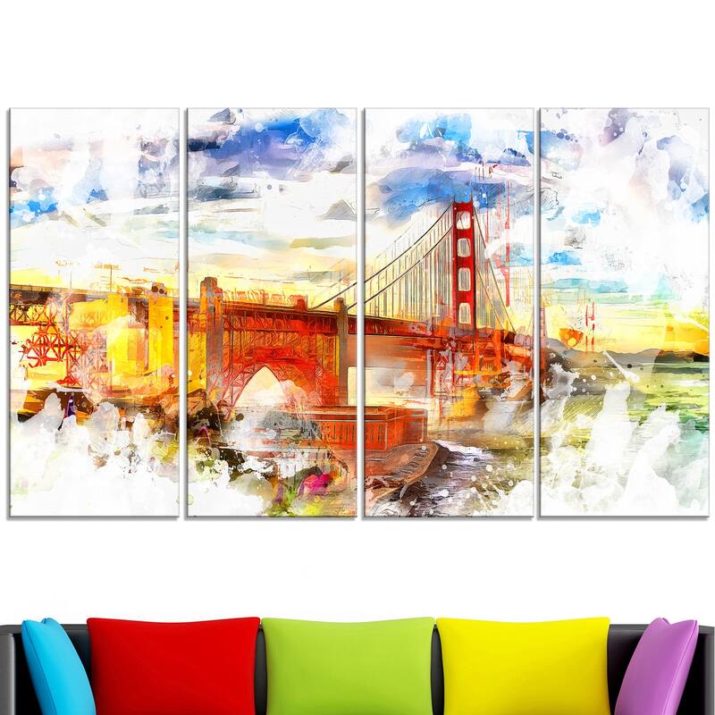 Design Art "Colorful San Francisco" Canvas Art