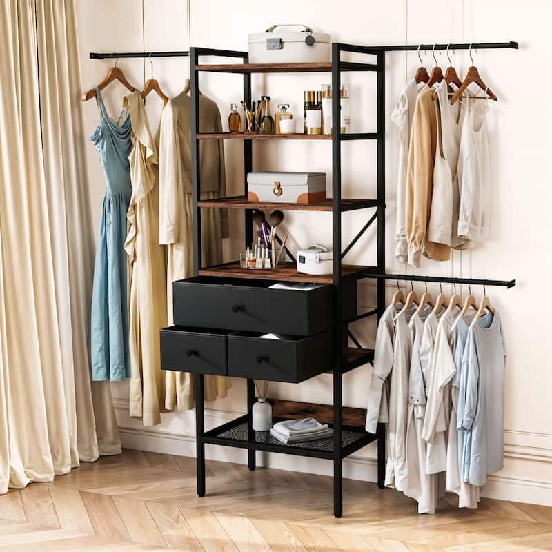 Moasis Closet System with Drawers & Clothing Rack