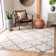 preview thumbnail 3 of 16, SAFAVIEH Berber Fringe Shag Melva Trellis Rug 5'3" x 7'6" - Cream/Grey - Rectangle
