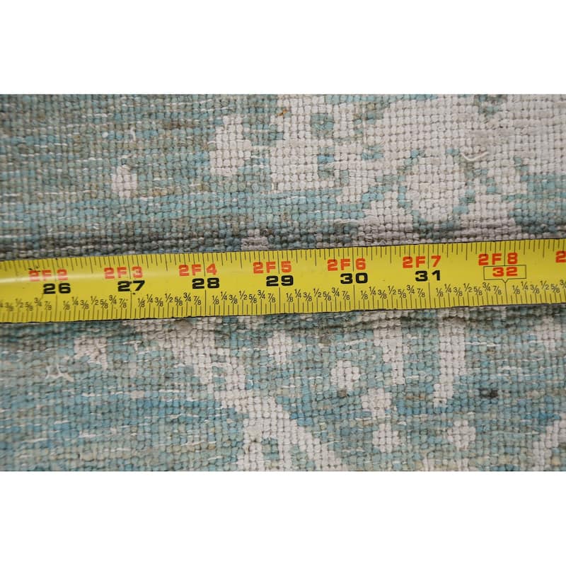 Vegetable Dye Art & Craft Oriental Runner Rug Hand-knotted Wool Carpet - 2'8" x 9'11"