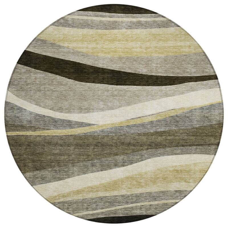 HomeRoots Abstract Transitional Rectangle Outdoor Rug