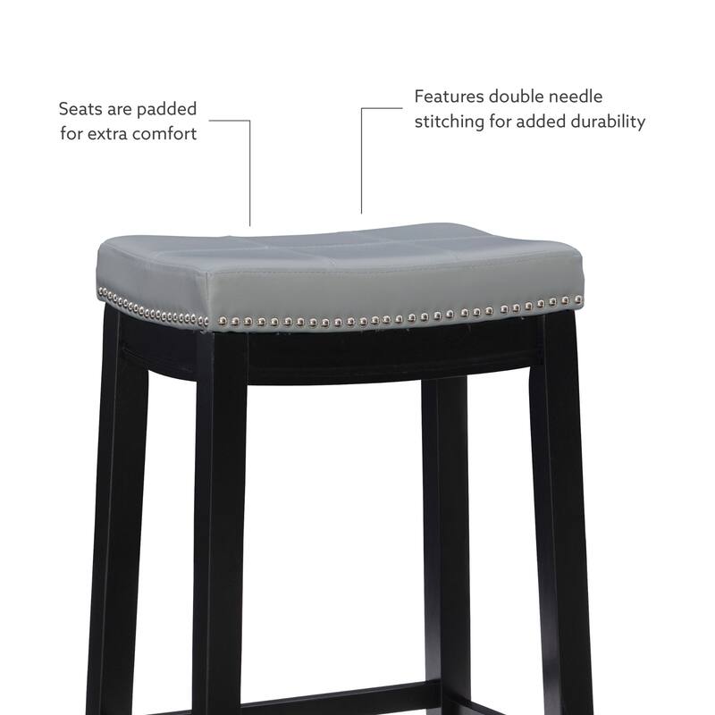 3-Piece Counter Table and Stools - 47.25" - Black and Gray