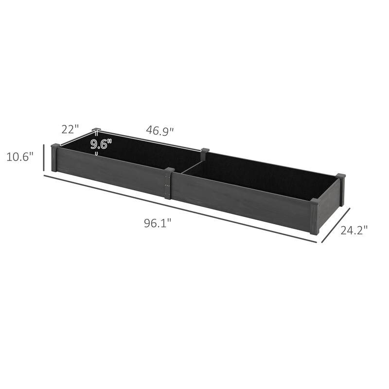 Elevated Planter Wooden Raised Garden Bed Kit with 2 Boxes