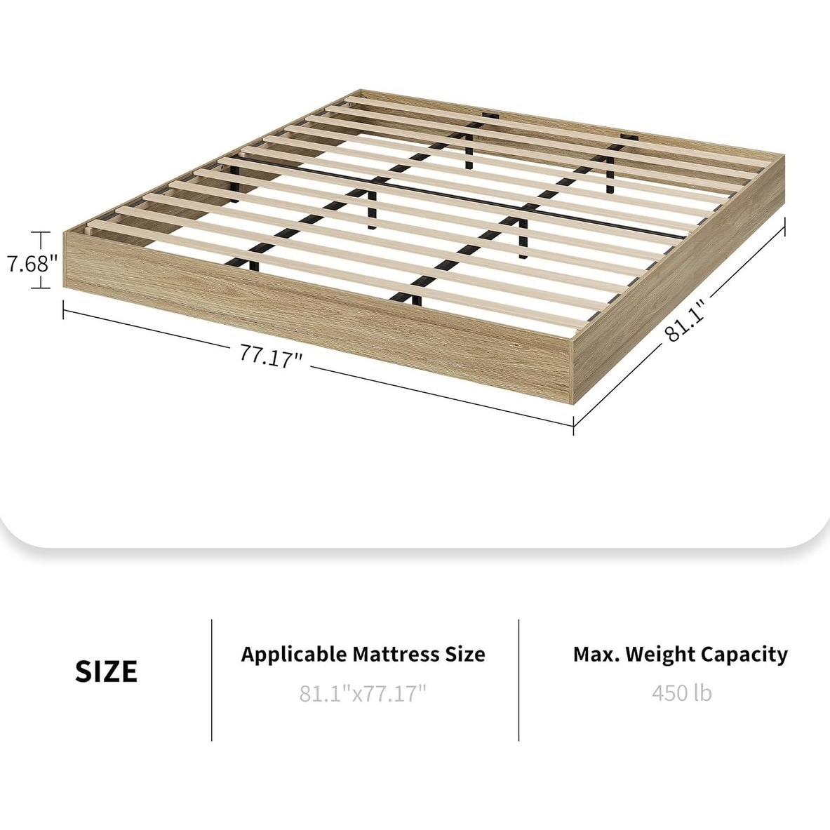 Wood Platform Bed Frame, Wooden Bed Frame Without Headboard