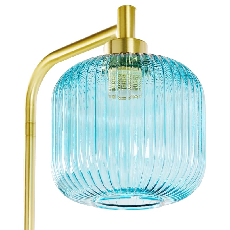 Frederick River of Goods Gold Metal and Glass Candlestick Floor Lamp