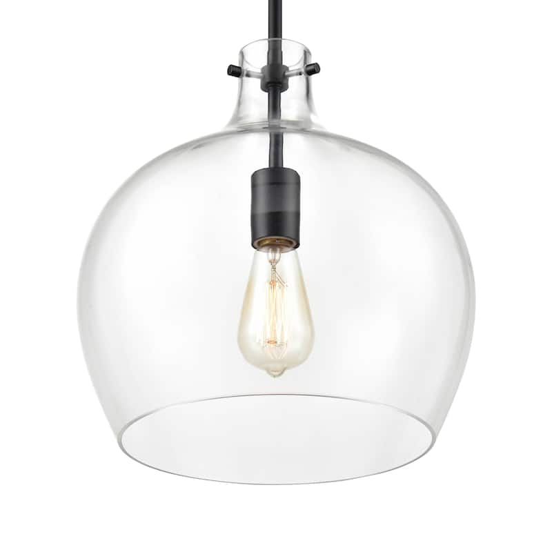 Millennium Lighting 50" Metal 1 Light Pendant Fixture with Clear Glass Shade