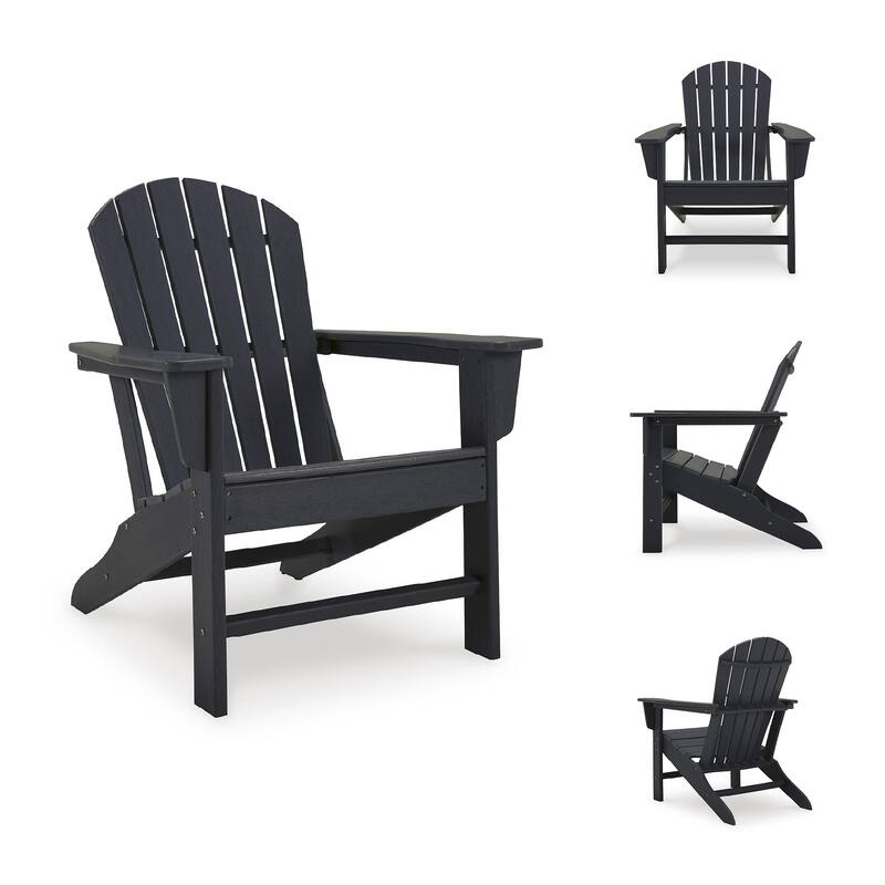 Signature Design by Ashley Sundown Treasure Black Adirondack Chair - 31.25" W x 33.38" D x 38" H