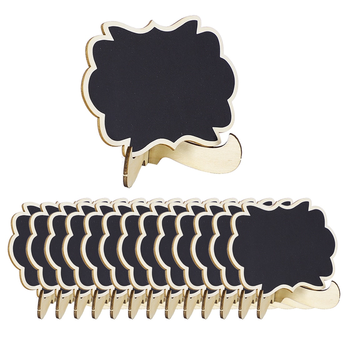 Shop 14pcs Wood Mini Chalkboard Tags With Easel Stand For Wedding Message Board Sign On Sale Overstock 28961136