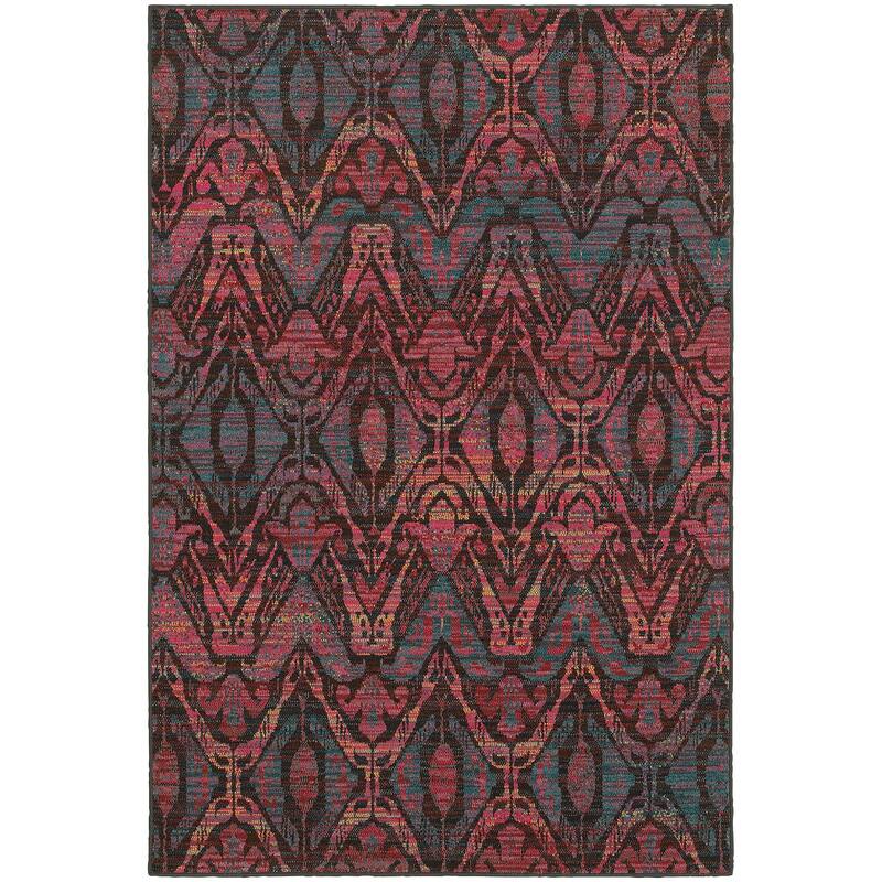 Style Haven Traditional Distressed Overdyed Persian Brown Rug