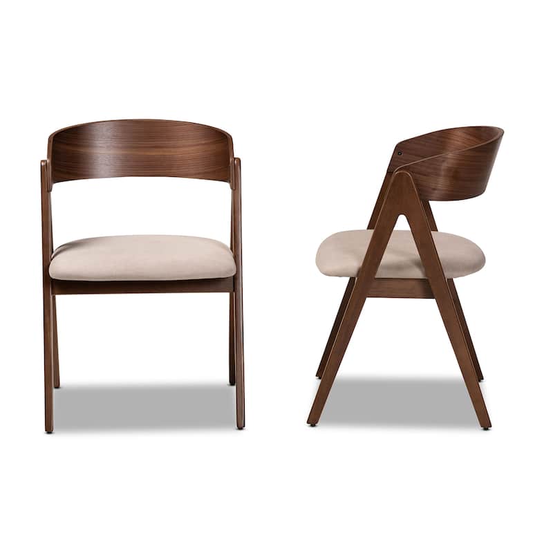 Danton Mid-Century Modern Wood Dining Chair Set (2PCs)