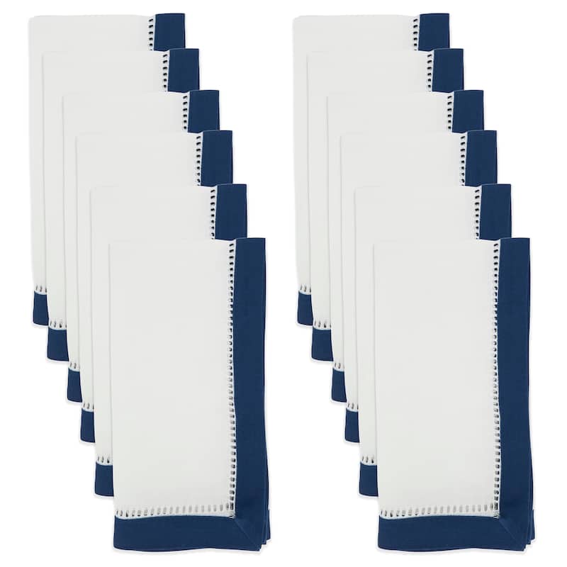 Classic Charm Two-Tone Hemstitch Napkin (Set of 12)
